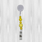 yellow beaded badge reel