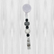 black beaded badge reel