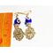 Goldtone Hamsa Pave Evil Eye Earrings