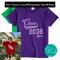 Personalized Grow With Me Shirt: Customized Growing Graduation Year T-Shirt with Class Year and School Colors and Student's Name