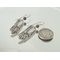 Petite Silver & Garnet Flower Earrings