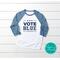 Patriotic Vote Blue Shirt - Custom State Shirt, 2024 Election Raglan Shirt