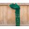 Another pic of a green scarf with trees along its length.