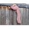 Another pic of a pink scarf with a zig zag pattern.