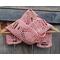 Another pic of a pink scarf with balloons along its length.