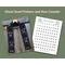 A black scarf with ghosts along its length and a printable row counter.