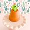 fireflyFrippery Cactus Charm with flower Displayed on Upside Down Miniature Terra Cotta Pot