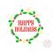 Happy Holidays Wreath Reusable Stencil