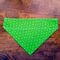 Reversible Over the collar dog bandana with flip flop print and green with white polka dots - polka dot side