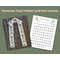 A white scarf with snowmen along its length and a printable row counter.