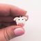 fireflyFrippery Miniature Lop Eared Bunny Cupcake in Hand