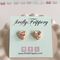 fireflyFrippery White Heart Sugar Cookie Earrings on Card