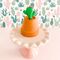 fireflyFrippery Cactus Charm with flower Displayed on Upside Down Miniature Terra Cotta Pot