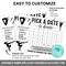 DIY Minimalist Gymnastics Themed Donation Calendar Template