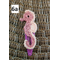 mauve and pink 2 inch long handmade crochet seahorse barrette