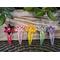 2 inch long handmade crochet flower barrettes with 6 millimeter rhinestone in 5 colors