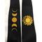 Unique celebrant stole, officiant stole with moon phases, wedding clergy stole with sunflower, celebrant gift