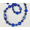 Necklace set | Cobalt blue antique and mid-century vintage Bohemian Gablonz, Japanese, West German glass beads