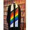 gay pride wedding officiant stole, rainbow wedding, pride wedding stole