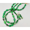 Necklace set | Double strand of vintage green glass beads and crystals — grass green, forest green, jade, emerald