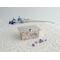 Miniature Silver Trinket Box with february birthstone amethyst gemstone