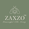 ZAXZO logo with an acorn between two oak leaves. Tack line below is meaningful celtic living