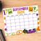 School Themed September 2024 Printable Calendar