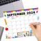 Back to School September 2024 Printable Calendar