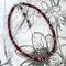 Deep gothic red faceted glass beaded choker necklace.