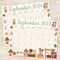 Fall Animals Theme Printable Calendar September 2024