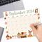 Fall Animals Theme Printable Calendar September 2024