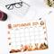 Printable September 2024 Calendar with Fall Animals