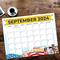 Festive Labor Day September 2024 Printable Calendar