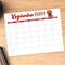 September 2024 Calendar with Minimalist Retro Design