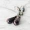 Black Czech glass teardrop beads.