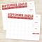 Vintage and Simple Minimalist Calendar September 2024