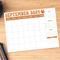 Printable September 2024 Simple Minimalist Retro Design Calendar Planner