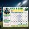Football Team Fundraiser Pick a Date Calendar