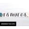 It is what it is... This cute little sign with it's humorous catchy saying, seems to be a popular one during these times! With four different fonts to choose from and two colors, (more available upon request), this sign will make a great addition to any decor! Stands alone on a shelf, table or window sill or can be hung with a saw tooth hanger! The dimensions are 12 wide x 2.5 x .75. This hand made sign is made of solid wood with chalk paint.