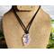 Opalite and Copper Wire Wrapped Arrowhead Pendant on Bust