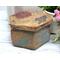 Vintage ephemera decoupage wood trinket box.