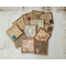 A set of 12 Blank Vintage ephemera mini note cards.