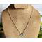 Labradorite Donut Sterling Silver Wire Wrapped Gemstone Necklace on Bust