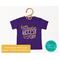 Personalized Football Spirit Apparel - Custom Football Little Sister T-Shirt with Mascot and Team Colors