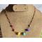 Copper Necklace with Rainbow Chakra Beads on Bust