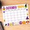 October 2024 Cute Halloween Calendar Download