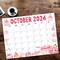 Digital October 2024 Halloween Calendar PDF