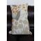 Rectangular 16" x 26" throw pillow cover for couch or sofa made in beige floral print linen.