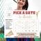 Minimalist Cheerleader Donation Calendar in Soft Pastel Colors