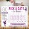 Pastel Minimalist Dance Donation Calendar Printable